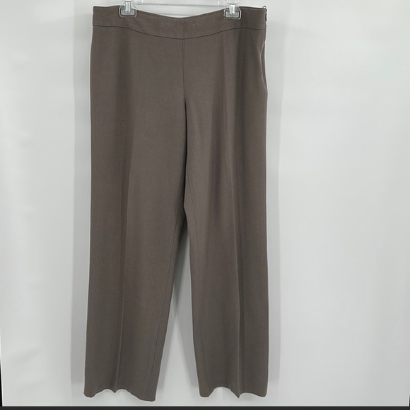 Giorgio Armani Pants - Giorgio Armani Tan Side Zip Flat Front Pants Trousers Size 48 = US 12